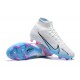 Kopacky Nike Air Zoom Mercurial Superfly IX Elite FG High Bílý Modrý Pánské Kopacky Nike Air Zoom Mercurial Superfly IX Elite FG High Bílý Modrý Pánské