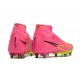 Kopacky Nike Air Zoom Mercurial Superfly IX Elite SG High Růžový Zelená Pánské