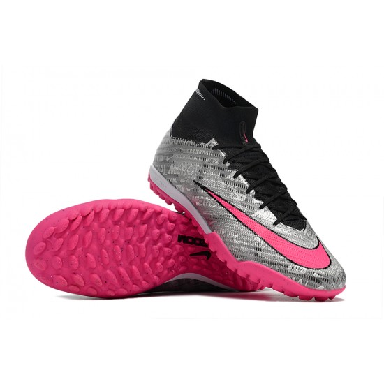 Kopacky Nike Air Zoom Mercurial Superfly IX Elite TF High Černá Šedá Růžový Pánské Dámské