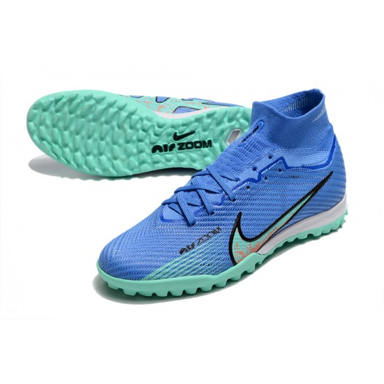 Kopacky Nike Air Zoom Mercurial Superfly IX Elite TF High Modrý Turqoise Pánské Dámské