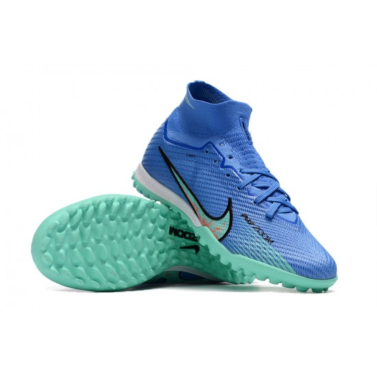 Kopacky Nike Air Zoom Mercurial Superfly IX Elite TF High Modrý Turqoise Pánské Dámské