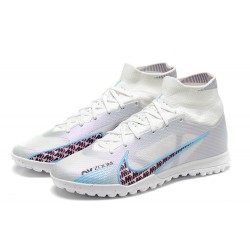 Kopacky Nike Air Zoom Mercurial Superfly IX Elite TF High Lilac Bílý Pánské 