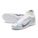Kopacky Nike Air Zoom Mercurial Superfly IX Elite TF High Lilac Bílý Pánské