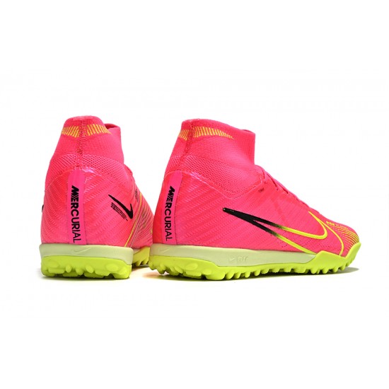 Kopacky Nike Air Zoom Mercurial Superfly IX Elite TF High Růžový Žlutý Pánské Dámské