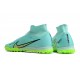 Kopacky Nike Air Zoom Mercurial Superfly IX Elite TF High Turqoise Zelená Pánské Dámské