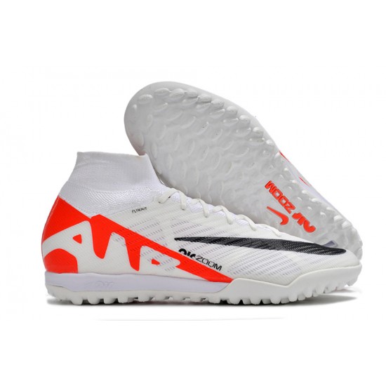 Kopacky Nike Air Zoom Mercurial Superfly IX Elite TF High Bílý Červené Černá Pánské Dámské