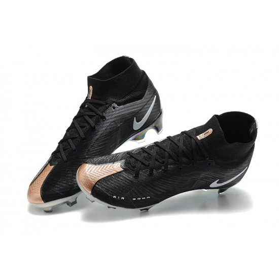 Kopacky Nike Air Zoom Mercurial Superfly Ix Elite Fg Černá Zlato Bílý Pánské High Football Cleats