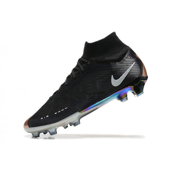 Kopacky Nike Air Zoom Mercurial Superfly Ix Elite Fg Černá Zlato Bílý Pánské High Football Cleats