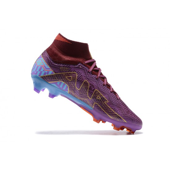 Kopacky Nike Air Zoom Mercurial Superfly Ix Elite Fg Deepwine Modrý Zlato Pánské High Football Cleats