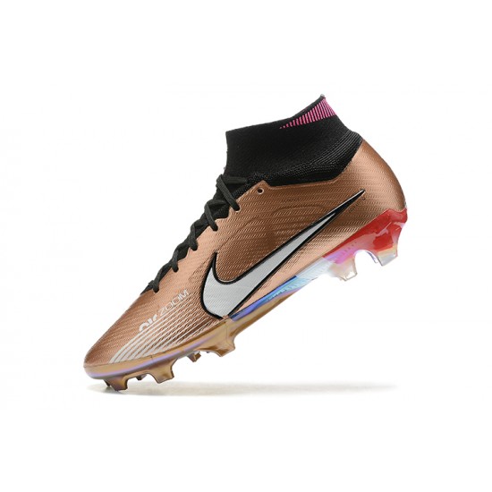 Kopacky Nike Air Zoom Mercurial Superfly Ix Elite Fg Růžový Černá Bílý Modrý Pánské High Football Cleats