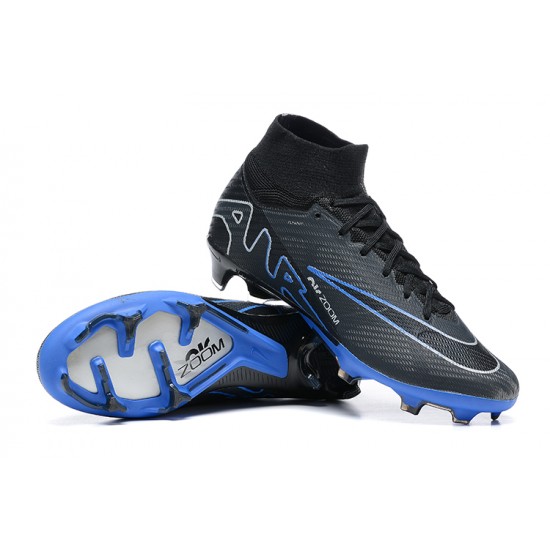 Kopacky Nike Air Zoom Mercurial Superfly Ix Elite Fg Bílý Modrý Černá Pánské High Football Cleats