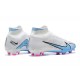 Kopacky Nike Air Zoom Mercurial Superfly Ix Elite Fg Bílý Modrý Růžový Pánské High Football Cleats