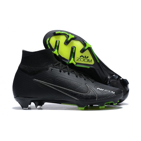 Kopacky Nike Air Zoom Mercurial Superfly Ix Elite Fg Bílý Zelená Černá Pánské High Football Cleats