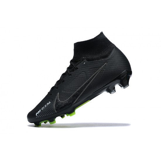 Kopacky Nike Air Zoom Mercurial Superfly Ix Elite Fg Bílý Zelená Černá Pánské High Football Cleats