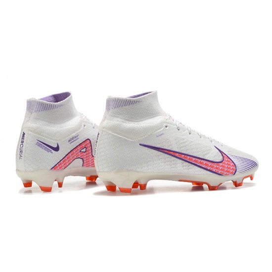 Kopacky Nike Air Zoom Mercurial Superfly Ix Elite Fg Bílý Růžový LightNachový Pánské High Football Cleats