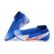 Kopacky Nike Mercurial Superfly 7 Elite TF Modrý Oranžovýý Bílý High Pánské