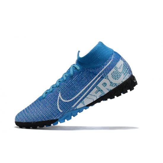 Kopacky Nike Mercurial Superfly 7 Elite TF Modrý Bílý Černá High Pánské