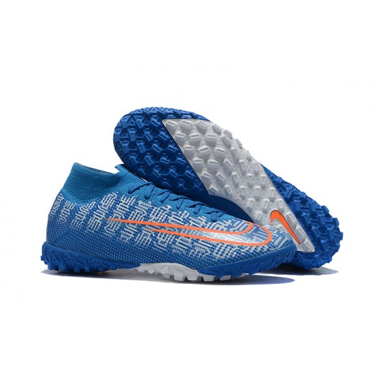 Kopacky Nike Mercurial Superfly 7 Elite TF Modrý Bílý High Pánské