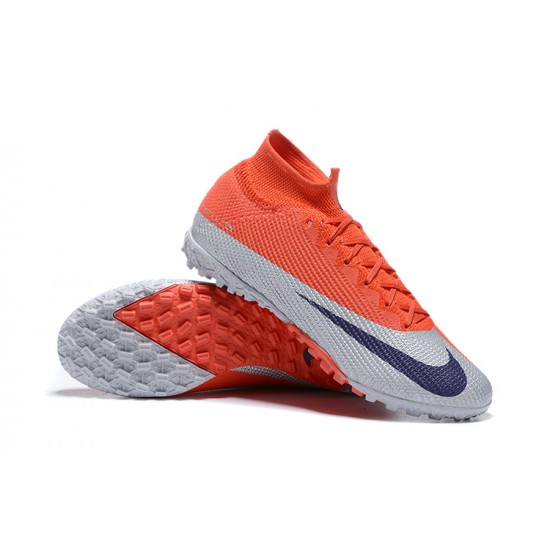 Kopacky Nike Mercurial Superfly 7 Elite TF Oranžovýý Černá Šedá High Pánské