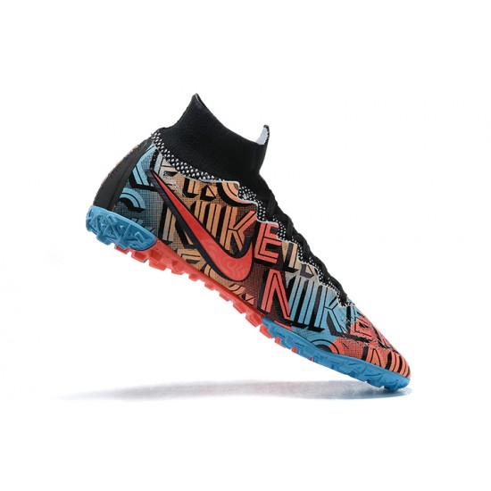 Kopacky Nike Mercurial Superfly 7 Elite TF Oranžovýý Modrý Černá High Pánské