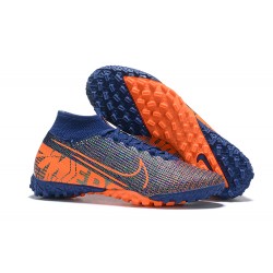 Kopacky Nike Mercurial Superfly 7 Elite TF Oranžovýý Modrý Mixtz High Pánské 