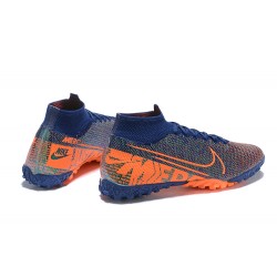 Kopacky Nike Mercurial Superfly 7 Elite TF Oranžovýý Modrý Mixtz High Pánské 