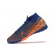 Kopacky Nike Mercurial Superfly 7 Elite TF Oranžovýý Modrý Mixtz High Pánské
