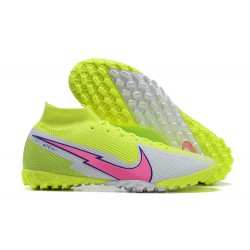 Kopacky Nike Mercurial Superfly 7 Elite TF Růžový Žlutý High Pánské 