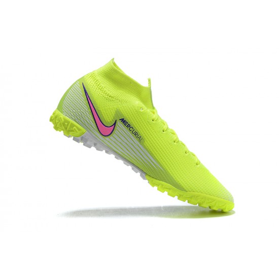 Kopacky Nike Mercurial Superfly 7 Elite TF Růžový Žlutý High Pánské
