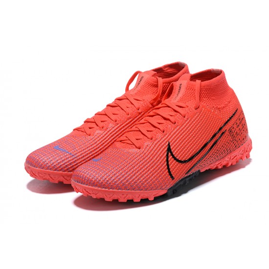 Kopacky Nike Mercurial Superfly 7 Elite TF Červené Černá Modrý High Pánské