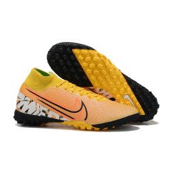 Kopacky Nike Mercurial Superfly 7 Elite TF Žlutý Grenn Oranžovýý Bílý Černá High Pánské 