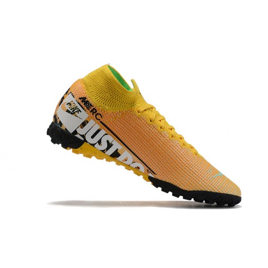 Kopacky Nike Mercurial Superfly 7 Elite TF Žlutý Grenn Oranžovýý Bílý Černá High Pánské