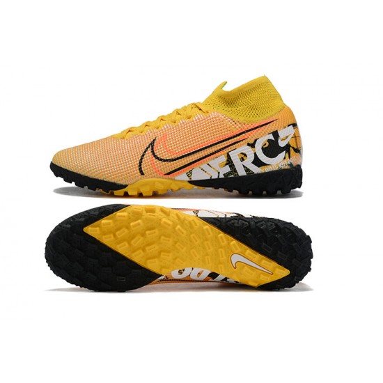 Kopacky Nike Mercurial Superfly 7 Elite TF Žlutý Grenn Oranžovýý Bílý Černá High Pánské