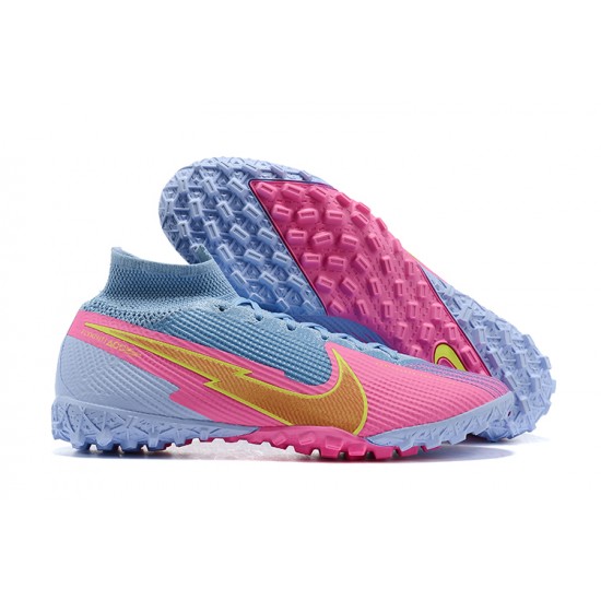 Kopacky Nike Mercurial Superfly VII 7 Elite TF Modrý Žlutý Růžový High Pánské Kopacky Nike Mercurial Superfly VII 7 Elite TF Modrý Žlutý Růžový High Pánské