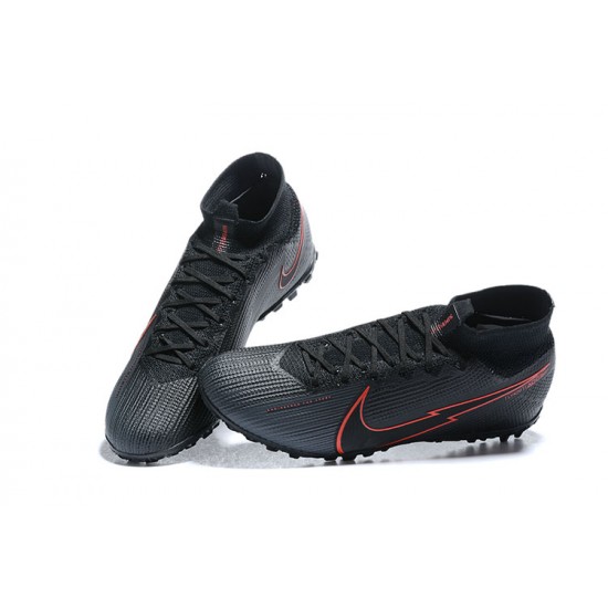 Kopacky Nike Mercurial Superfly VII 7 Elite TF Červené Černá High Pánské Kopacky Nike Mercurial Superfly VII 7 Elite TF Červené Černá High Pánské