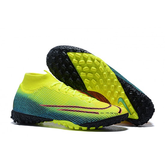 Kopacky Nike Mercurial Superfly VII Club TF Červené Zelená Černá Žlutý High Pánské