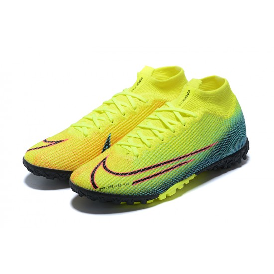 Kopacky Nike Mercurial Superfly VII Club TF Červené Zelená Černá Žlutý High Pánské