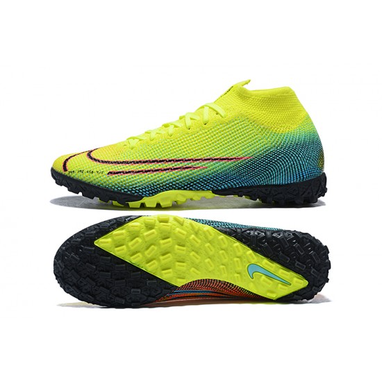 Kopacky Nike Mercurial Superfly VII Club TF Červené Zelená Černá Žlutý High Pánské