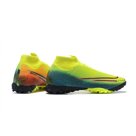 Kopacky Nike Mercurial Superfly VII Club TF Červené Zelená Černá Žlutý High Pánské