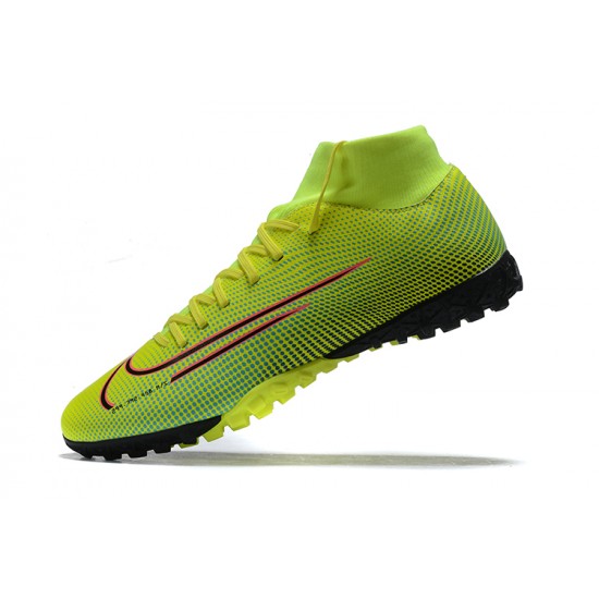 Kopacky Nike Mercurial Superfly VII Club TF Červené LightZelená Černá Žlutý High Pánské