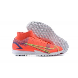 Kopacky Nike Mercurial Superfly VIII Academy TF Oranžovýý Žlutý Bílý High Pánské 