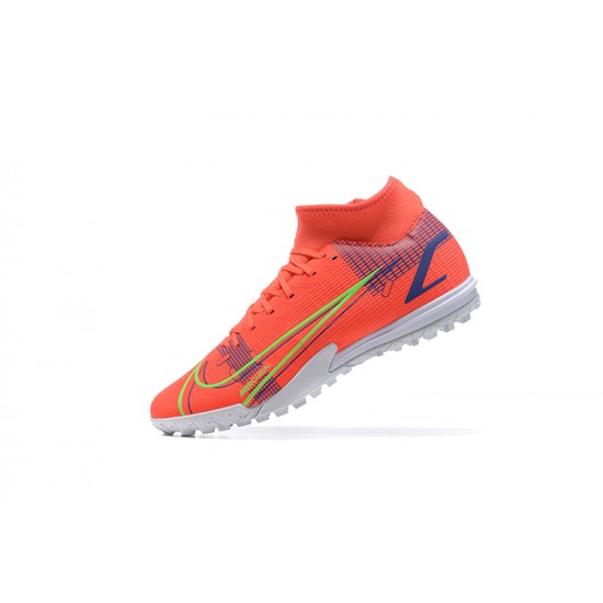 Kopacky Nike Mercurial Superfly VIII Academy TF Oranžovýý Žlutý Bílý High Pánské