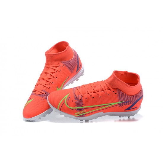 Kopacky Nike Mercurial Superfly VIII Academy TF Oranžovýý Žlutý Bílý High Pánské