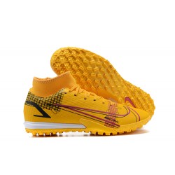 Kopacky Nike Mercurial Superfly VIII Academy TF Bílý Černá Oranžovýý Červené High Pánské 