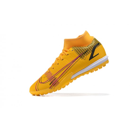 Kopacky Nike Mercurial Superfly VIII Academy TF Bílý Černá Oranžovýý Červené High Pánské