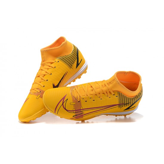 Kopacky Nike Mercurial Superfly VIII Academy TF Bílý Černá Oranžovýý Červené High Pánské