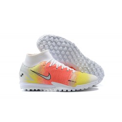 Kopacky Nike Mercurial Superfly VIII Academy TF Bílý Oranžovýý Žlutý High Pánské 