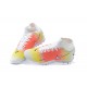 Kopacky Nike Mercurial Superfly VIII Academy TF Bílý Oranžovýý Žlutý High Pánské