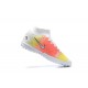 Kopacky Nike Mercurial Superfly VIII Academy TF Bílý Oranžovýý Žlutý High Pánské