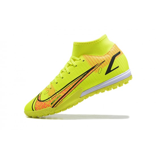 Kopacky Nike Mercurial Superfly VIII Academy TF Žlutý Černá Bílý Oranžovýý High Pánské